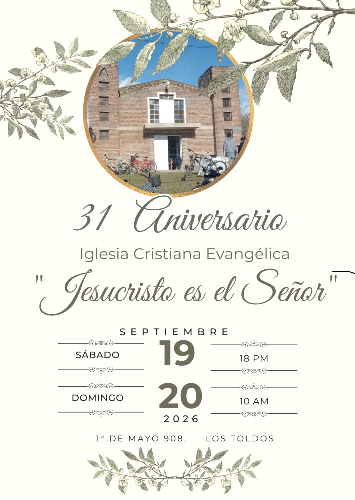 Aniversario Iglesia de Los Toldos (Pcia de Bs As)